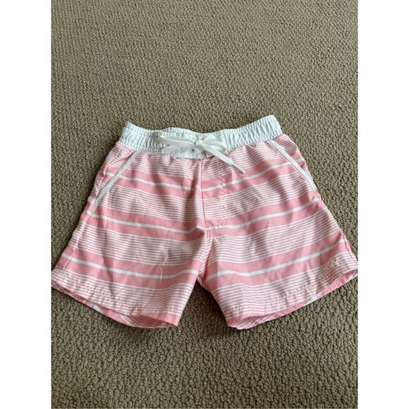 MINNOW Boys Sorbet Pink Stripe Boardie With Pockets 9/10 - Picture 2 of 5